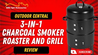 Outdoor Central 3in1 Charcoal Smoker Roaster and Grill Review [upl. by Tevlev]