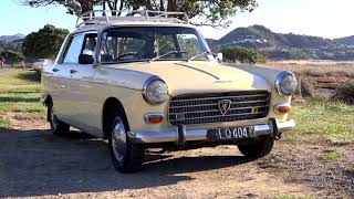 Peugeot 404  Walk Around Start Up and Drive [upl. by Leahcimdivad]