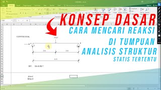 Mencari Reaksi Tumpuan  Structural Analysis  Kuliah Online [upl. by Hoj]