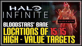 All 15 Banished High Value Target Locations Halo Infinite Bloodstars Bane Achievement [upl. by Williamsen]