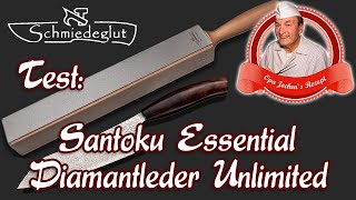 Schmiedeglut Diamantleder Unlimited und das Santoku Essential Kochmesser  Opa Jochens Rezept [upl. by Yttisahc]