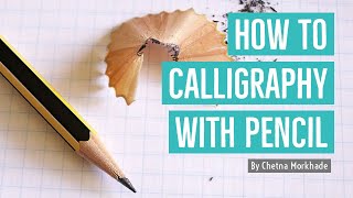 How to calligraphy with pencil  Beginner Calligraphy Tutorial [upl. by Aicirt]