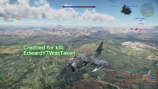 War Thunder SRAAM kill harrier gr1 against av8a [upl. by Ariew601]