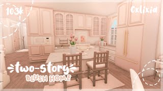 100k 2Story Blush Family Home  Bloxburg House Build [upl. by Sedlik961]