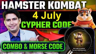 Hamster Kombat Daily Combo 4 July  Hamster Kombat Daily Cipher  Hamster Kombat Daily Combo Today [upl. by Atiuqehc135]