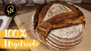 KamutDinkelbrot  Brot backen mit 100 Urgetreide [upl. by Crispin276]