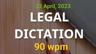 Legal Dictation 90 words per minute District Court High Court Judgement 100 wpm legal dictation [upl. by Templa527]