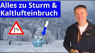 Sturmlage Dienstag Kaltlufteinbruch und Schnee [upl. by Eidua441]