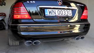 w220 S55 AMG exhaust sound cold start [upl. by Albion760]