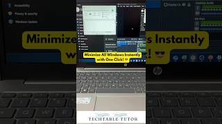 Minimize All Windows Instantly 😎 One Click Magic techtips windows microsoft shortsvideo [upl. by Nims]