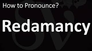 How to Pronounce Redamancy CORRECTLY [upl. by Molohs]