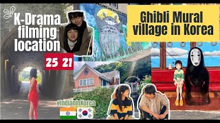 Visited 25 21 KDrama filming location and Ghibli Mural Village in Korea  Assam Girl in Korea 2521 [upl. by Diskson492]