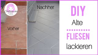 Alte Fliesen lackieren Fliesen streichen DIY Neuer Look für die Fliesen [upl. by Anayd]