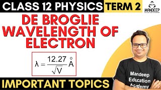 De Broglie Wavelength of Electron Class 12 Physics  Dual Nature of Matter amp Radiation CBSE Term 2 [upl. by Naillij313]