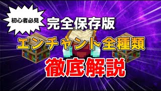 【マイクラ統合版】エンチャント全種類徹底解説【一覧紹介】 [upl. by Wardlaw]