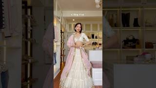 5 quick dupatta drapes 🌸 dupattastyling lehengacholi fashiontips [upl. by Anak]