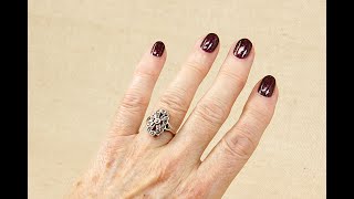 Art Deco Silver amp Marcasite Ring 3589 [upl. by Damita]