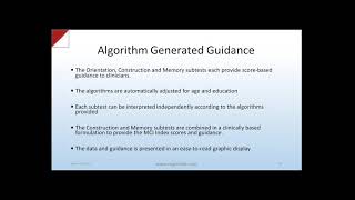 Cognistat Five and the MCI Index [upl. by Aerdnaxela]