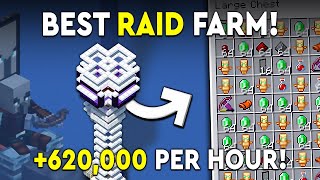 Minecraft Stacking Raid Farm Tutorial  EASIER  620000 PH [upl. by Yllus]