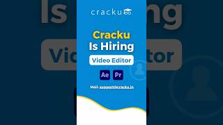 📢 We are Hiring  Join Our Cracku Team  Video Editor Fulltime [upl. by Tabbie]