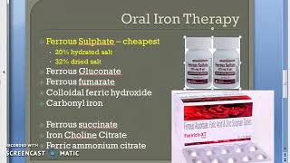 Pharmacology 638 a Iron Therapy Oral HeManTinic Ferrous Sulphate gluconate fumarate [upl. by Ykroc783]