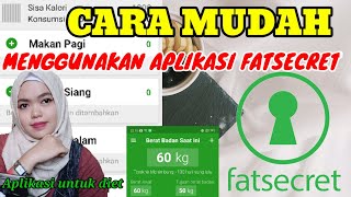 Cara menggunakan aplikasi fatsecret [upl. by Llirrehs]