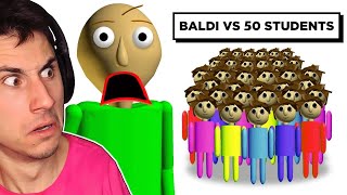 50 Players Help Me Beat Baldis Basics [upl. by Eelyab53]