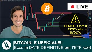 BITCOIN È UFFICIALE ECCO LE DATE IN CUI APPROVERANNO ETF SPOT SEGNATELE sul CALENDARIO [upl. by Zaria229]