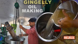 Cold Pressed GINGELLY OIL Making With English Subtitles  Factory Explorer [upl. by Vania]