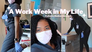 a work week in my life as a PEDIATRIC MEDICAL ASSISTANT [upl. by Decamp]