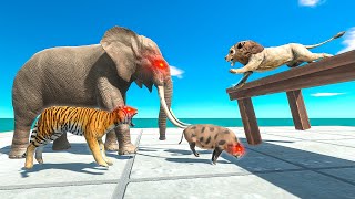 The Angry Mammals Neighbors attack the Little Lion  Animal Revolt Battle Simulator [upl. by Igic]