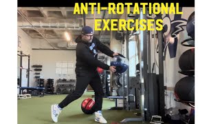 ⚾️AntiRotational Exercises to lower injury risk  baseball strengthandconditioning gym [upl. by Tillford]