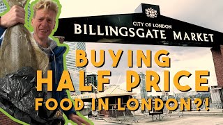 Buying HALF PRICE FOOD at London wholesale markets Visit Billingsgate Smithfield and Spitalfields [upl. by Harwill]