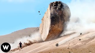 Tragic Shocking Catastrophic Rockfalls Failures Caught On Camera That Are Pure Nightmare Fuel [upl. by Ehrsam]