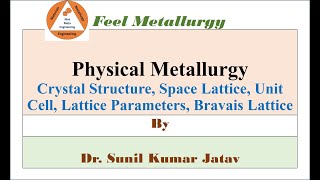 Crystal Structure space lattices unit cell lattice parameters Bravais lattices by SKJ [upl. by Sitto922]