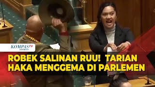 Politisi Wakil Maori Sobek Salinan RUU Kontroversial dan Pimpin Tarian Haka saat Sidang Parlemen [upl. by Gant]