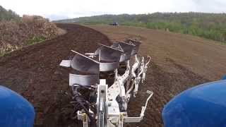 New Holland T6080 plowing [upl. by Olyhs]