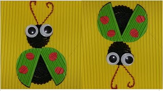 DIY beetle from corrugated paper  kokoru paper simple and easy [upl. by Aicats]