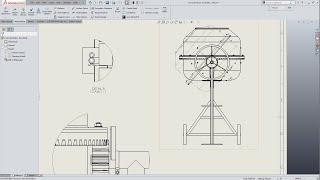 SOLIDWORKS 2018  CONCRETE MIXER ASSEMBLY  DRAWING [upl. by Ayekim]