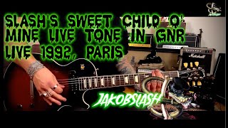 SLASHs Sweet Child O Mine Live Tone In GNR Live 1992 Paris [upl. by Relluf]