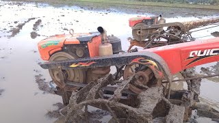 Perbedaan cara kerja singkal dari pabrik dengan rakitan traktor sawah  traktor tangan [upl. by Fairfield181]