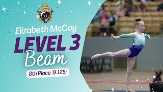 Level 3 Beam Routine 9125  Camelot Invitational 2022 [upl. by Alban]