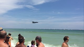 Blue Angels Sneak Pass Pensacola Beach Airshow 2017 [upl. by Markiv]