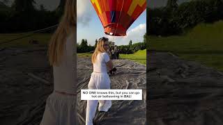 No ONE knows that you can actually go hot air balooning in Bali 😱 bali travelvlogger vacation [upl. by Ardnohs]