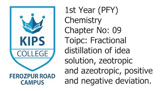 Fractional distillation of idea solution zeotropic and azeotropic  Positive and Negative Deviation [upl. by Rebmac]