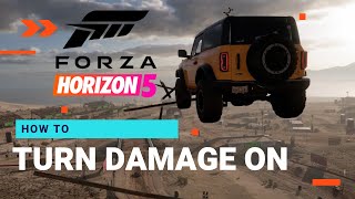 How to Turn Damage On Or Off and See Telemetry in Forza Horizon 5 [upl. by Adnilg]