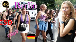 Berlin CSD Pride Day in Germany 4K Walk  Clip3 July 2023 [upl. by Akoek]