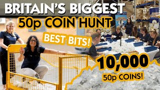 Britain’s Biggest 50p Coin Hunt – Best Bits £5000 worth of 50ps [upl. by Llerdnam486]