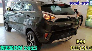 सबसे ज्यादा ✅ Tata Nexon xz plus s 2023 bs6 phase 2 on road price features review [upl. by Kronick]