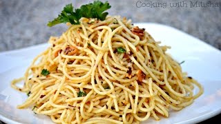 Spaghetti Aglio E Olio Recipe  Garlic Spaghetti  Pasta with Garlic and Olive Oil [upl. by Albertine369]